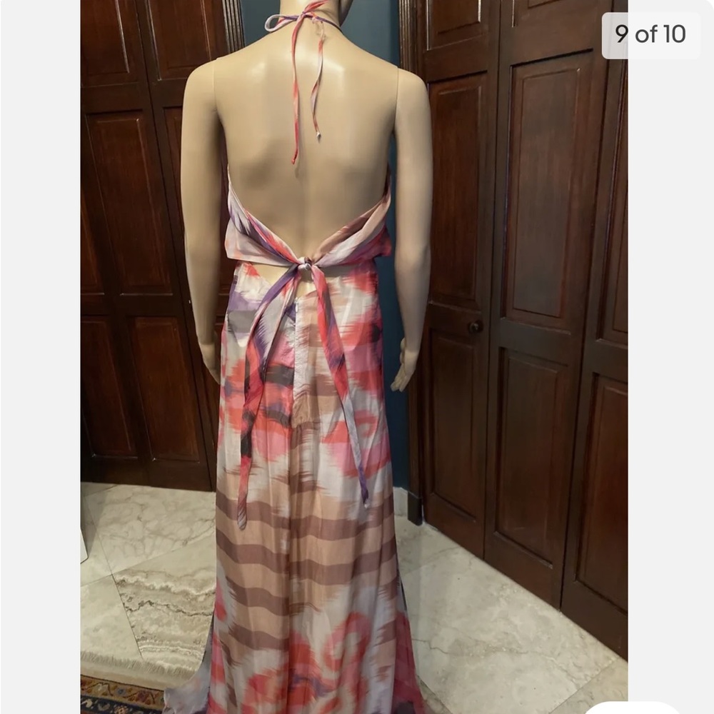 Alexis Pavton-Tribal Pink maxi silk dress - Picture 2 of 13